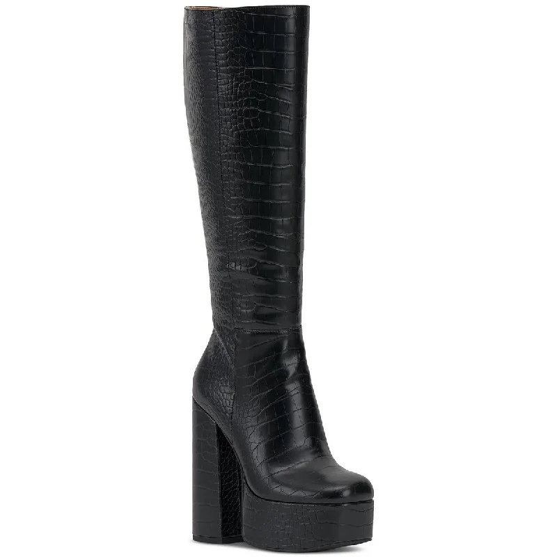 Jessica Simpson Womens Samah Faux Leather Over-The-Knee Boots