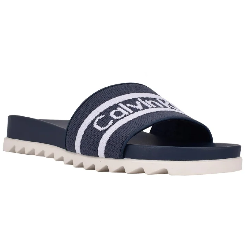 Calvin Klein Womens Canina Casual Flat Slide Sandals