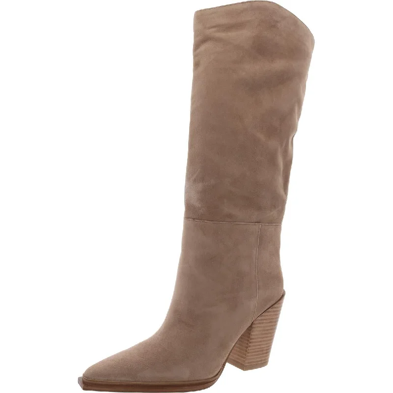 Steve Madden Womens Bronty Suede Pull On Knee-High Boots