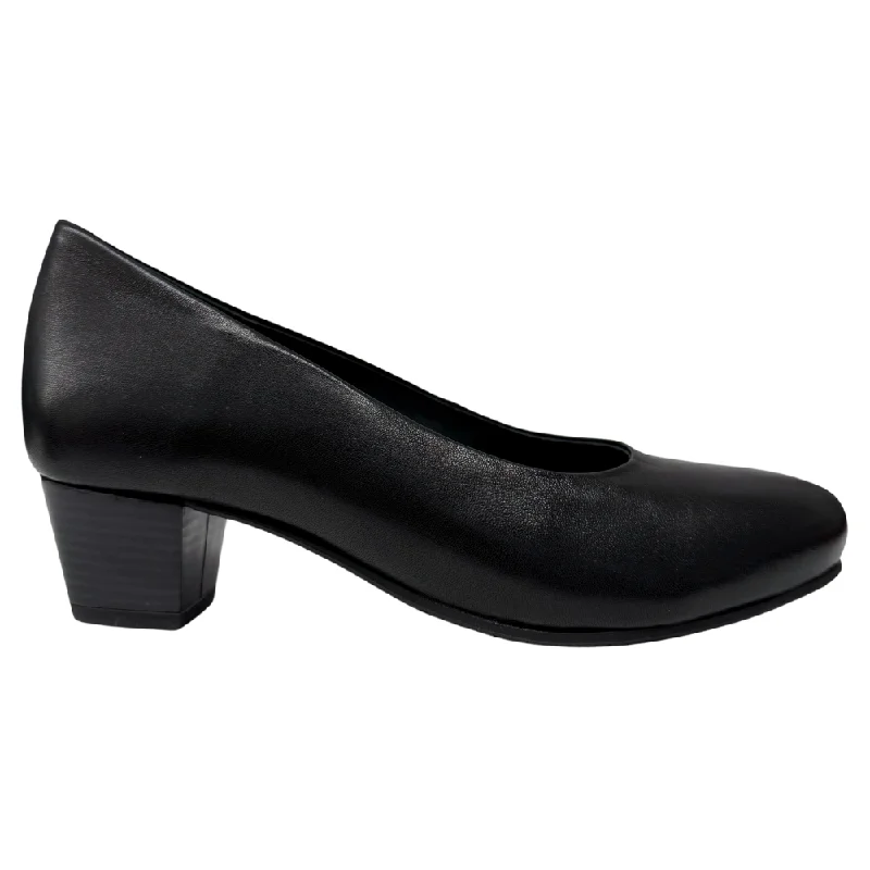 Wolky Heathrow Black Leather Pump Shoe (Women's)