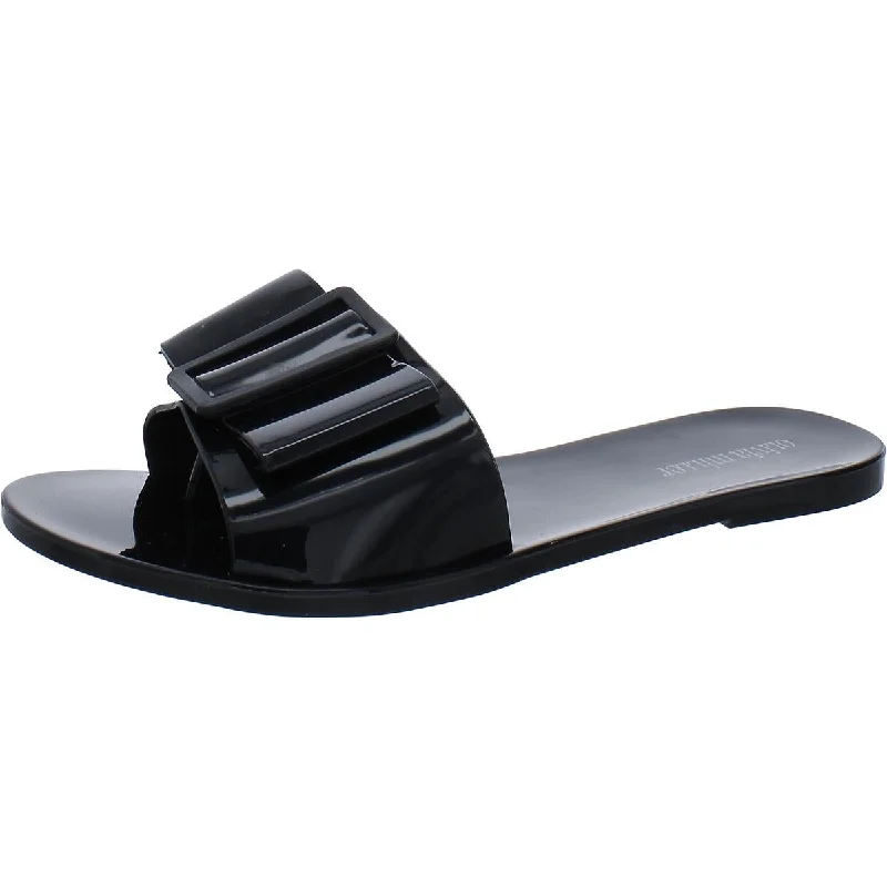 Olivia Miller Womens Orma Plastic Slip On Slide Sandals