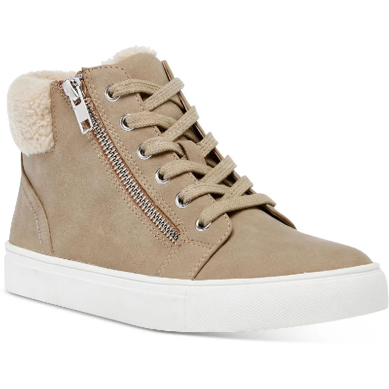 DV By Dolce Vita Womens Anjel Faux Leather High Top Casual and Fashion Sneakers