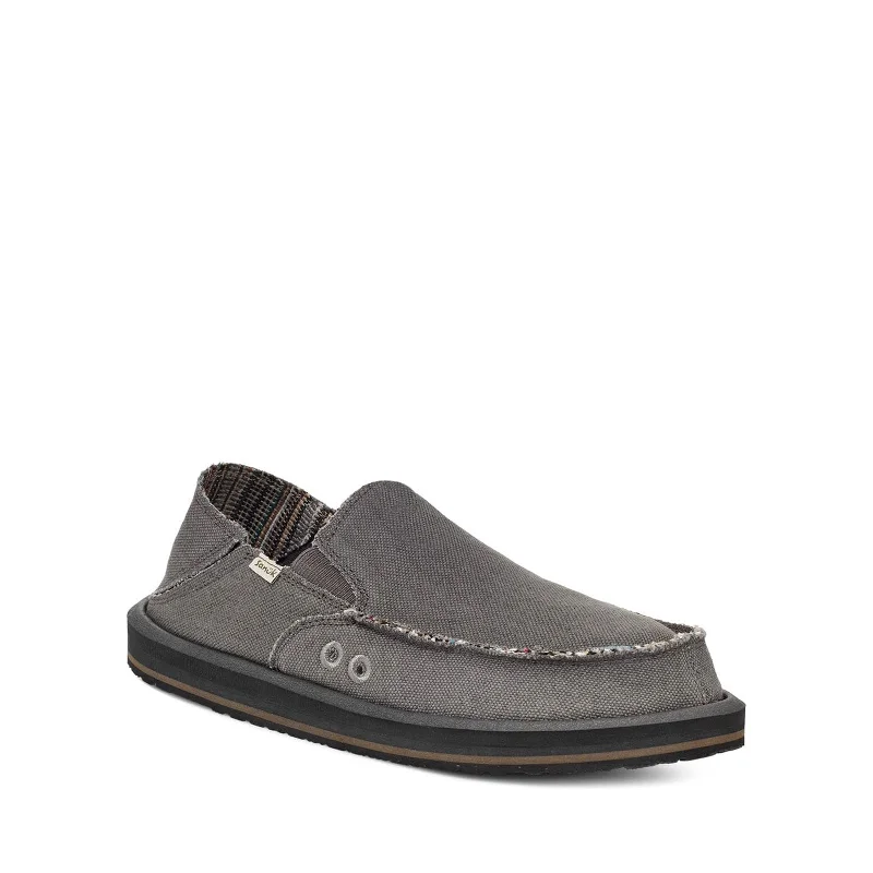 Men's Shoes Sanuk VAGABOND SOFT TOP HEMP Slip On Loafers 1117753 GREY