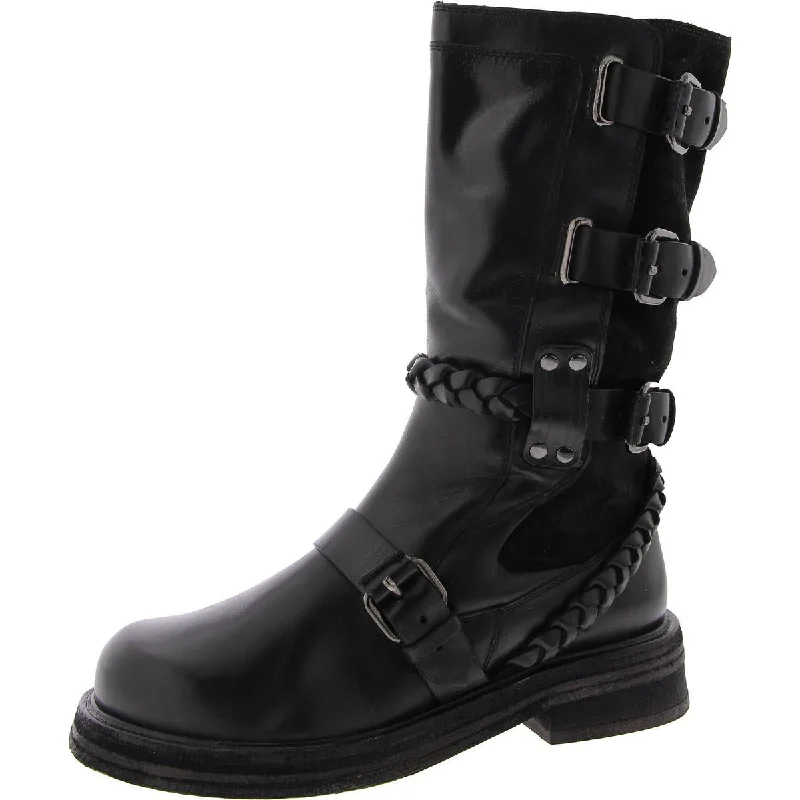 Free People Womens   Faux leather Round toe Mid-Calf Boots