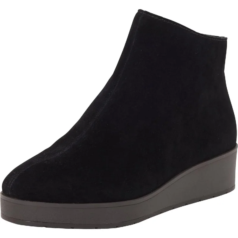 Lucky Brand Womens Karmeya Suede Wedge Platform Boots