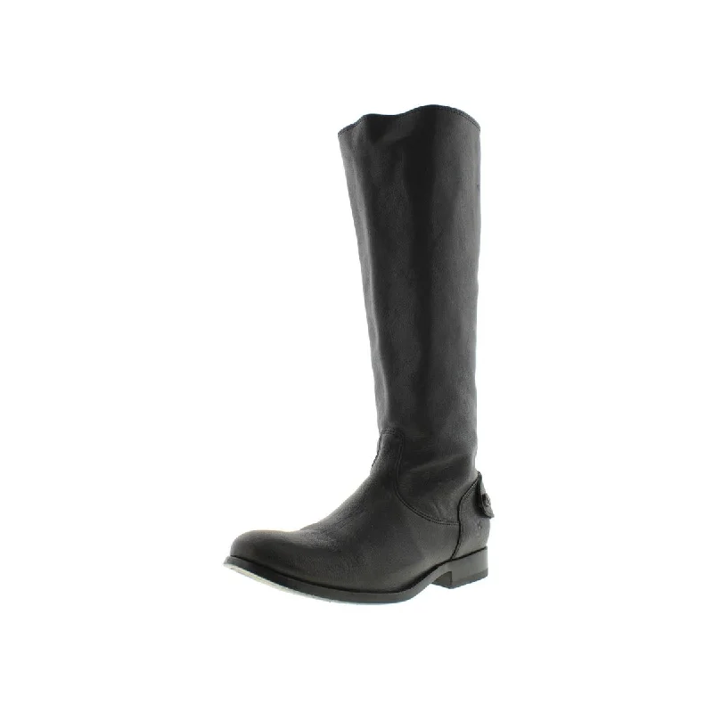 Frye Womens Melissa Faux Leather Riding Knee-High Boots