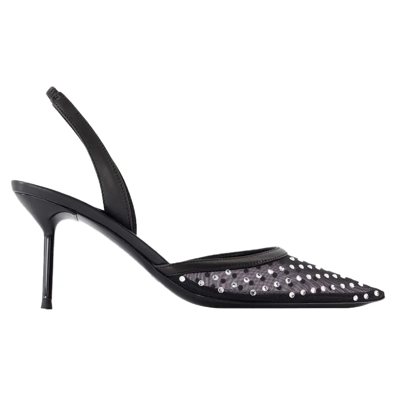 Lidia Slingback 70 Pumps - Paris Texas - Synthetic - Black