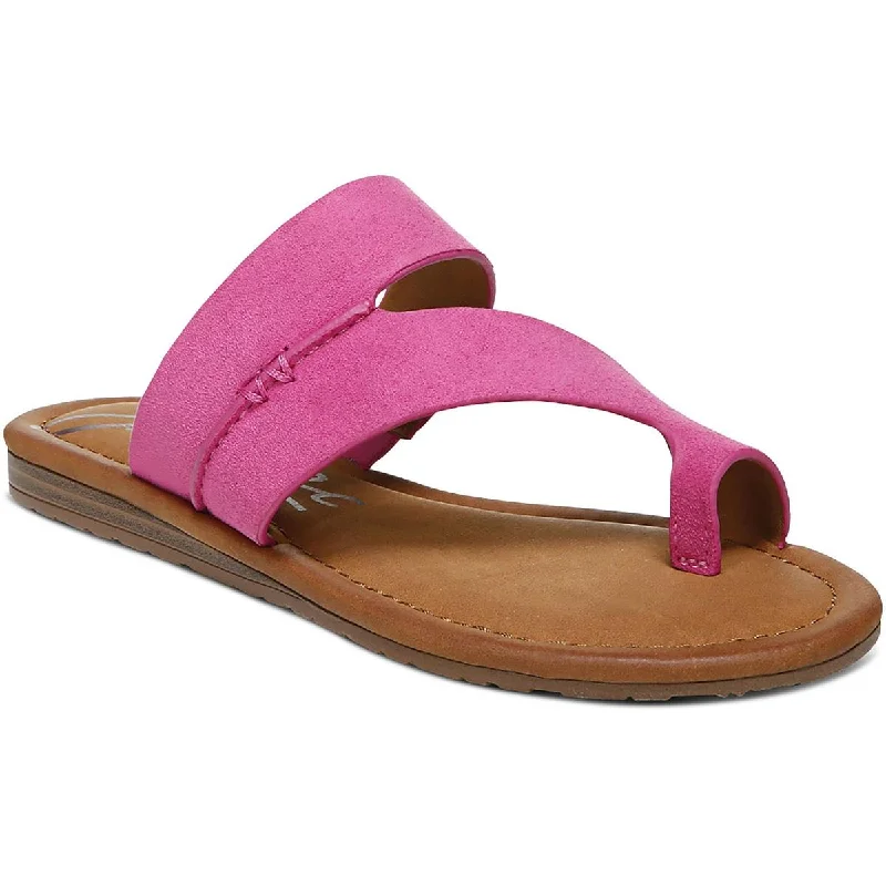 Zodiac Womens Yuma Faux Suede Toe Loop Slide Sandals