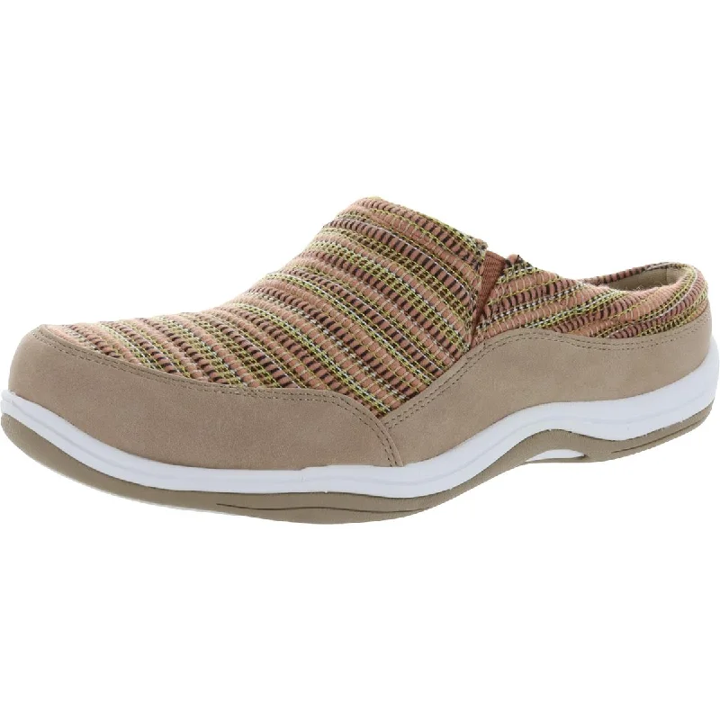 Easy Street Womens Fleet Slip On Woven Mule Sneakers