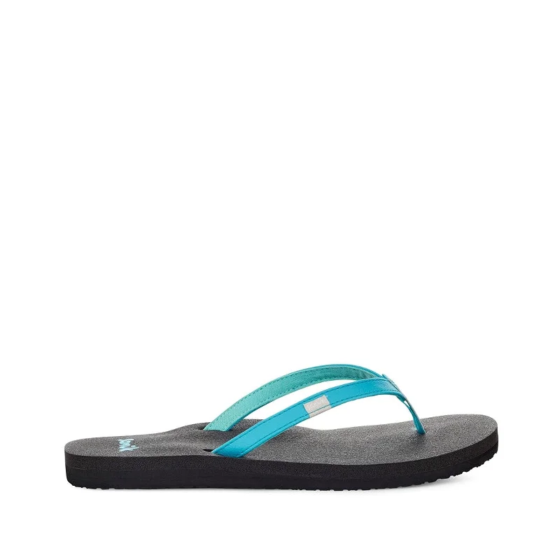 Women's Shoes Sanuk YOGA JOY Flip Flop Toe Post Sandals SWS10275 SCUBA BLUE