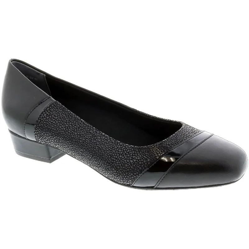 Ros Hommerson Womens Tango Leather Slip On Block Heels