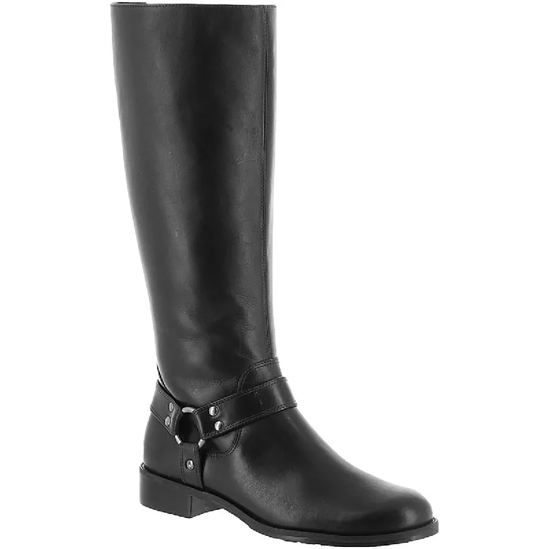 Walking Cradles Womens Leather Zip-up Knee-High Boots