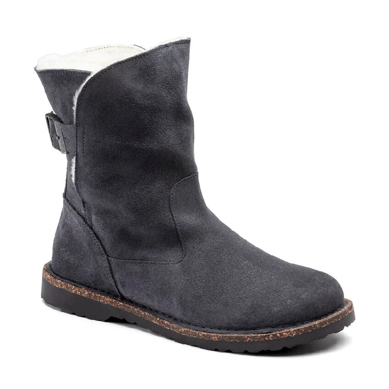 Birkenstock Uppsala Shearling Suede Graphite Boot Women's