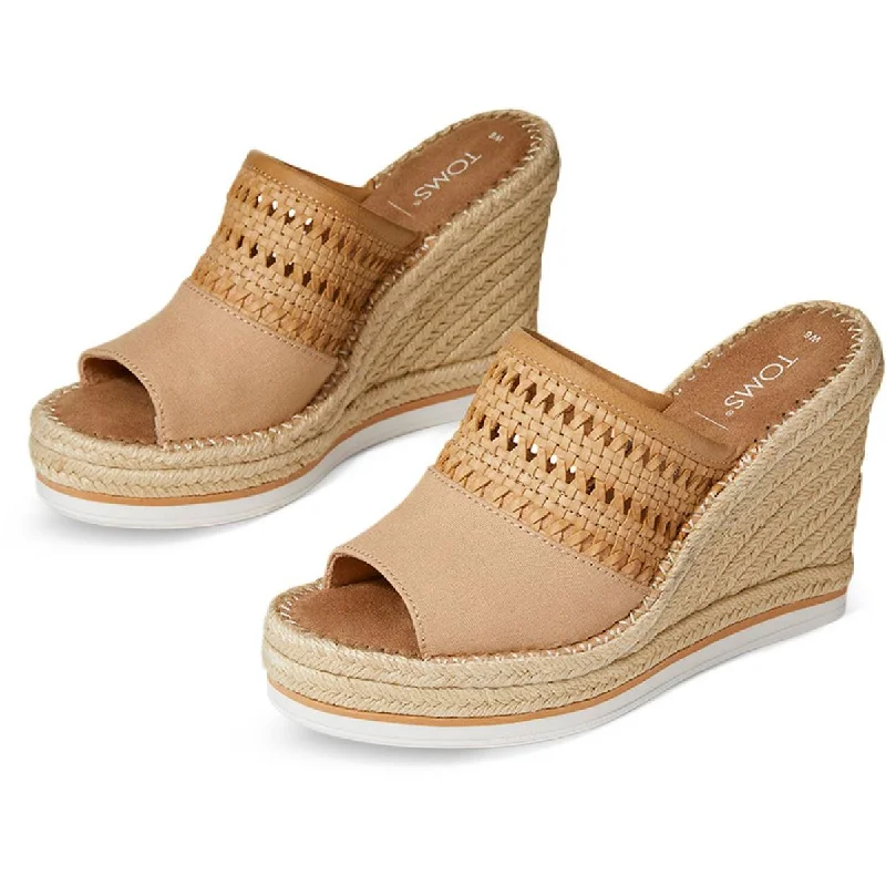 Toms Womens Monica Mule Woven Mules Platform Sandals