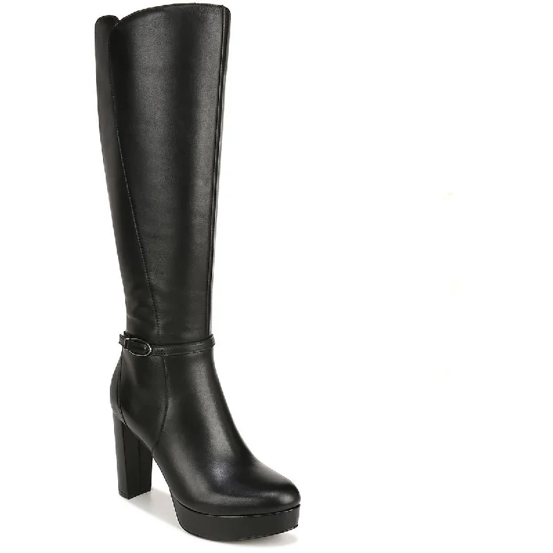 Naturalizer Womens Fenna Block Heel Platform Knee-High Boots