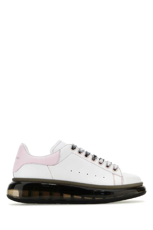 ALEXANDER MCQUEEN Chic Leather Sneakers with Contrast Heel