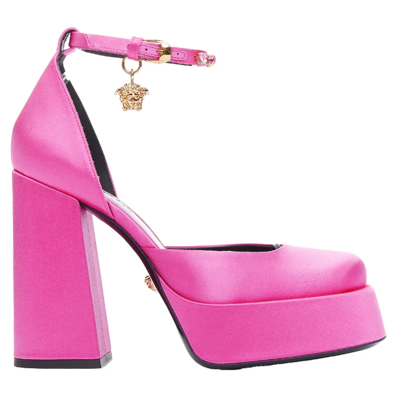 Versace Aevitas 120 Pink Paradise Satin Crystal Medusa Platform