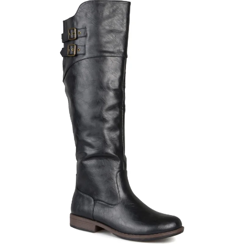 Journee Collection Womens Tori Faux Leather Knee-High Boots