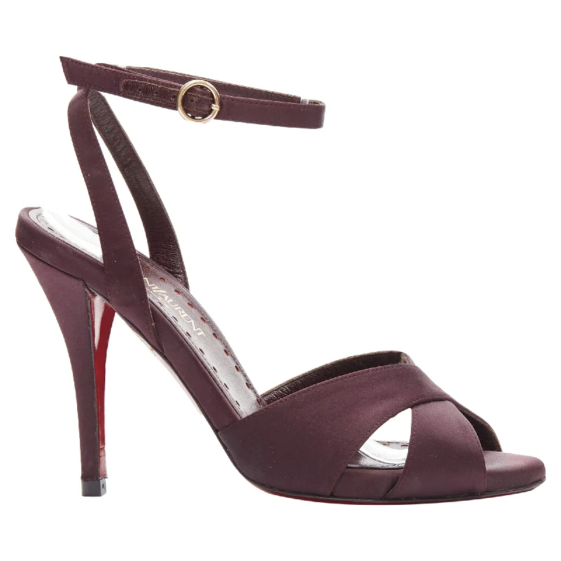 Yves Saint Laurent satin sole sandal heels