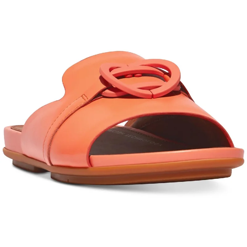 Fitflop Womens Gracie Circlet Leather Slip On Slide Sandals