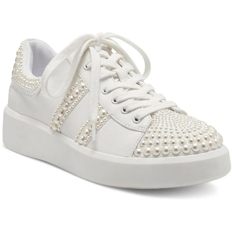 INC Womens Alleni Faux Leather Casual and Fashion Sneakers