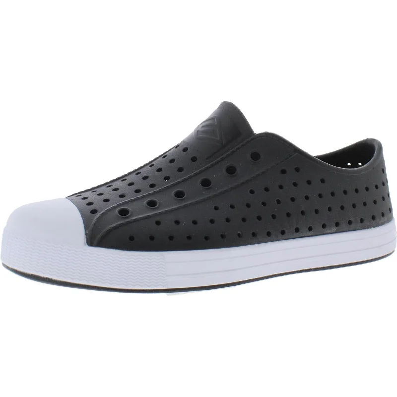 SAGUARO Womens Perforated Round Toe Slip-On Sneakers