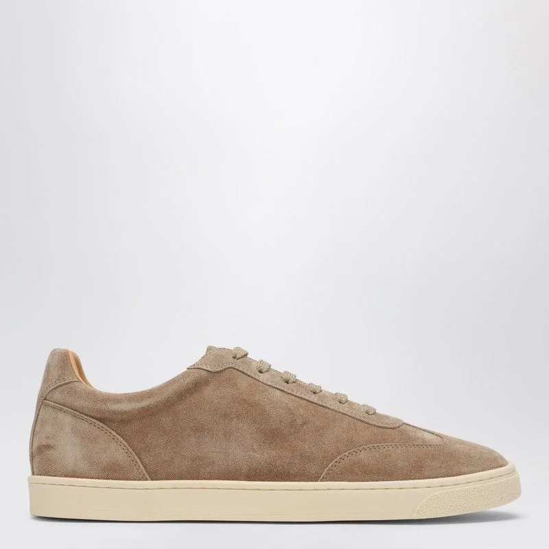 BRUNELLO CUCINELLI Men's Beige Suede Sneakers - FW24 Collection