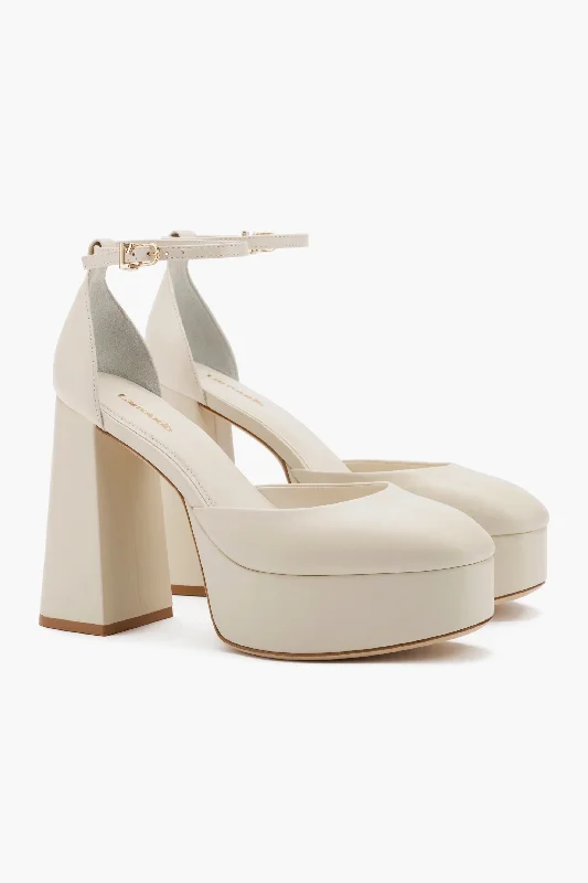 Ivory Leather Ari Pumps