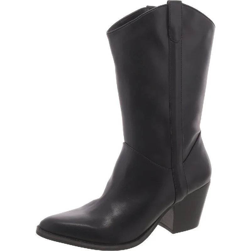 Steve Madden Womens More Faux Leather B Mid-Calf Boots