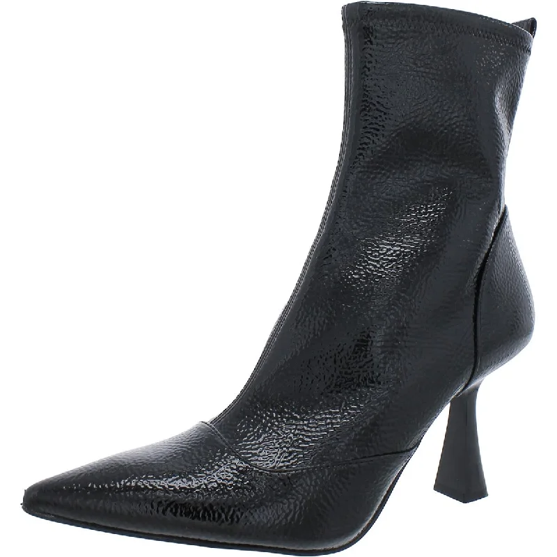 MICHAEL Michael Kors Womens Clara Patent Pointed Toe Mid-Calf Boots