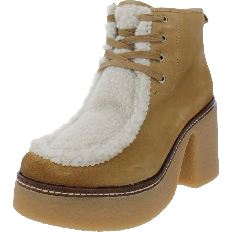 Sam Edelman Womens Shaw Suede Block Heel Chukka Boots