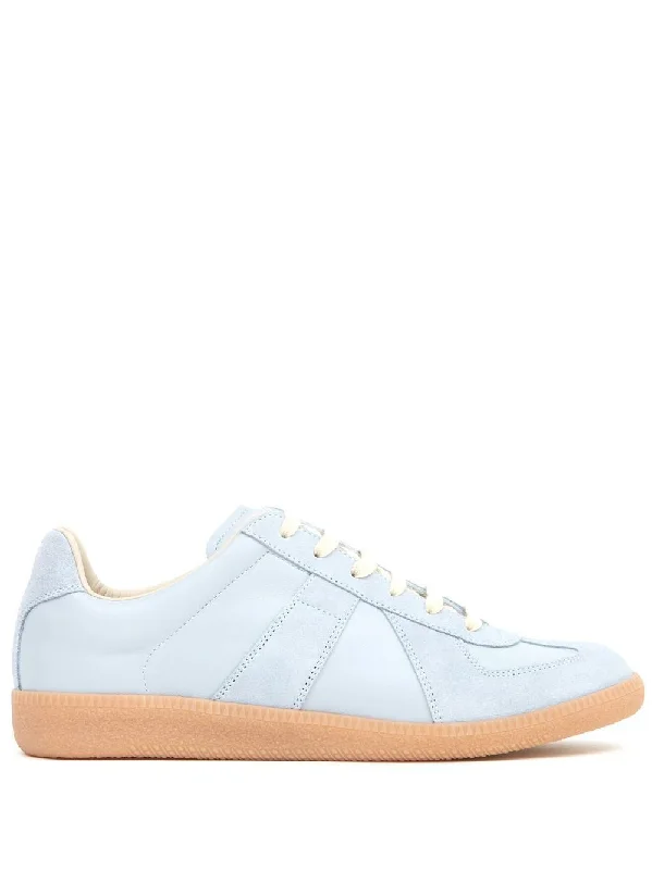 MAISON MARGIELA Replica Sneakers for Women - Stylish Blue-Gray Leather