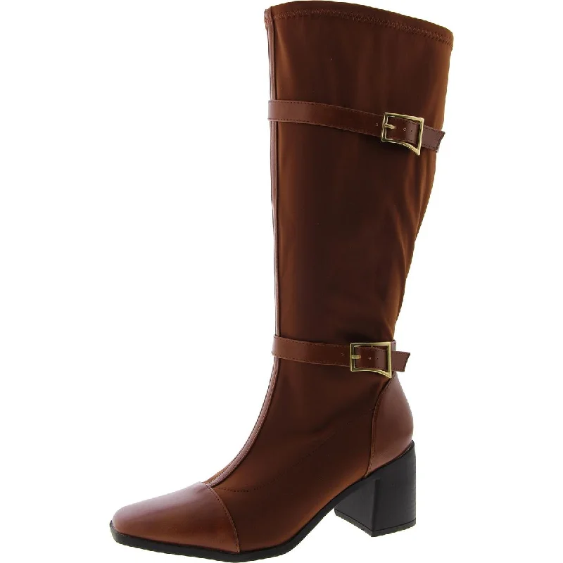 Journee Collection Womens Toe Cap Square Toe Knee-High Boots