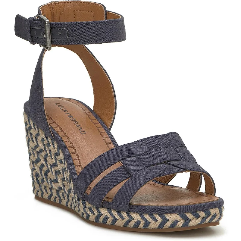 Lucky Brand Womens Maleigh Ankle Strap Open Toe Wedge Sandals