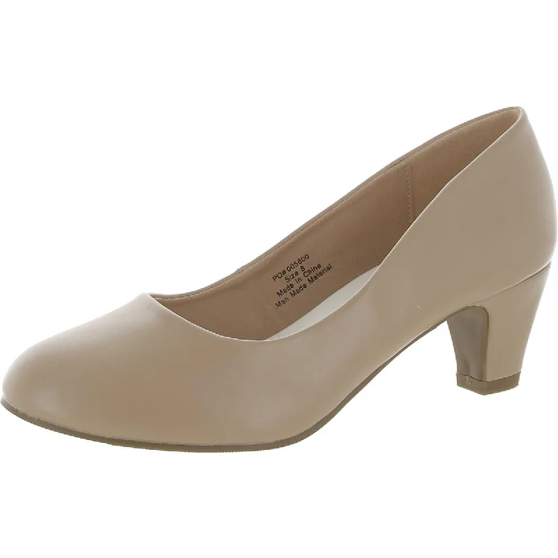 Journee Collection Womens Faux Leather Dressy Pumps