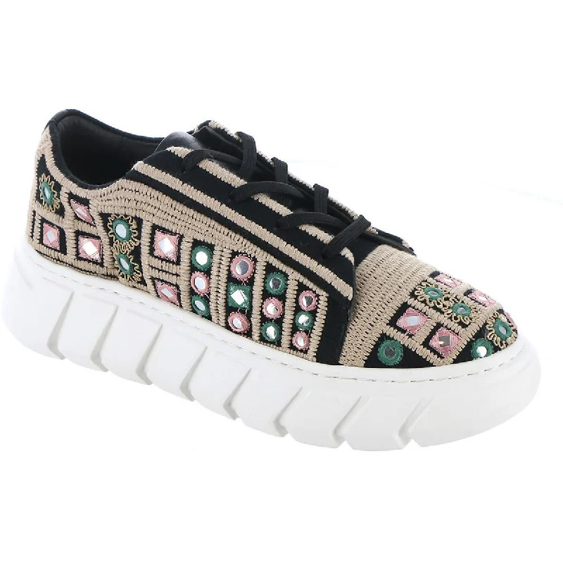 Free People Womens Catch Me If You Can Embroidered Casual And Fashion Sneakers