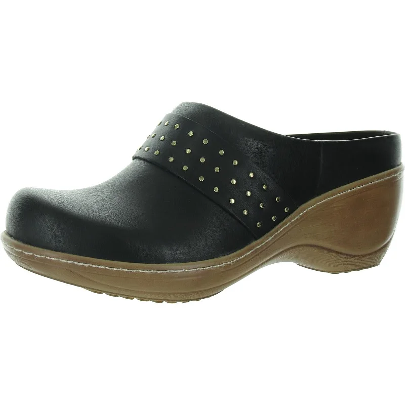 Marana Womens Leather Round Toe Clogs