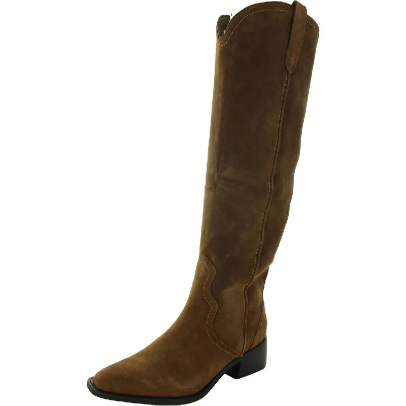 Steve Madden Womens Garvy Suede Cowboy, Western Boots