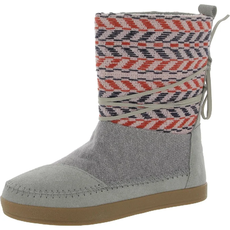 Toms Womens Nepal Suede Pull On Mid-Calf Boots