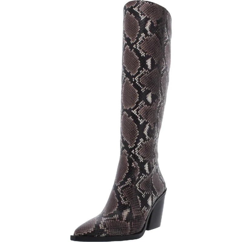 Vince Camuto Womens Gravana Leather Pointed Toe Knee-High Boots