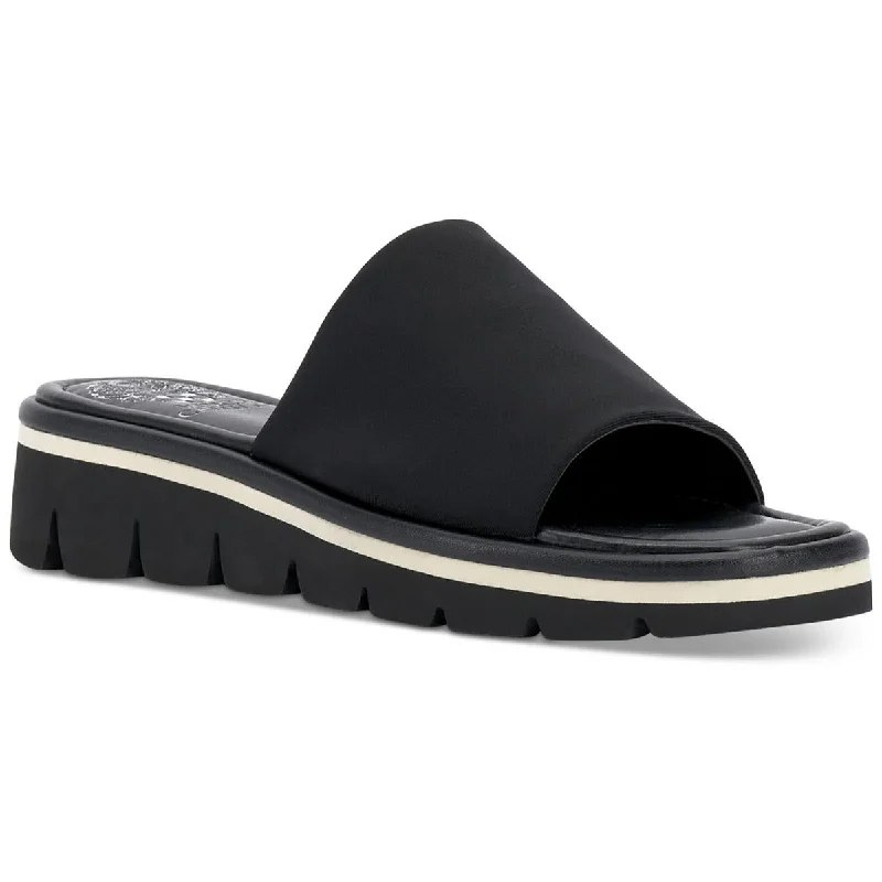 Vince Camuto Womens Abrelyn Slip-On Wedge Slide Sandals