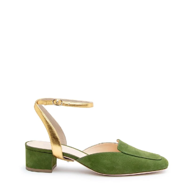 Moss Loafer + Gold Marilyn Strap