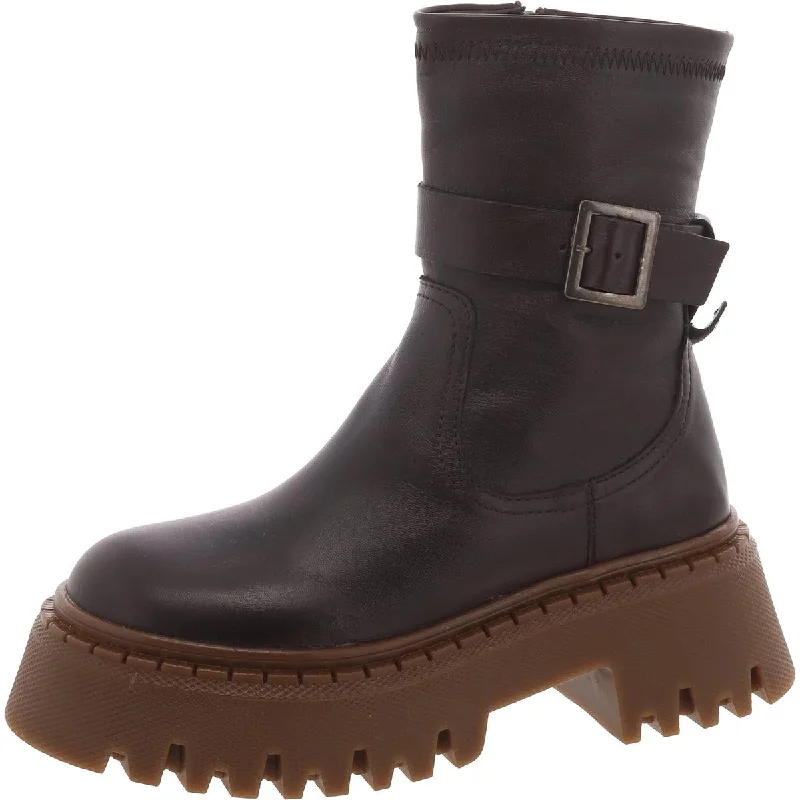 Steve Madden Womens Everly Lug Sole Ankle Boot Combat & Lace-Up Boots