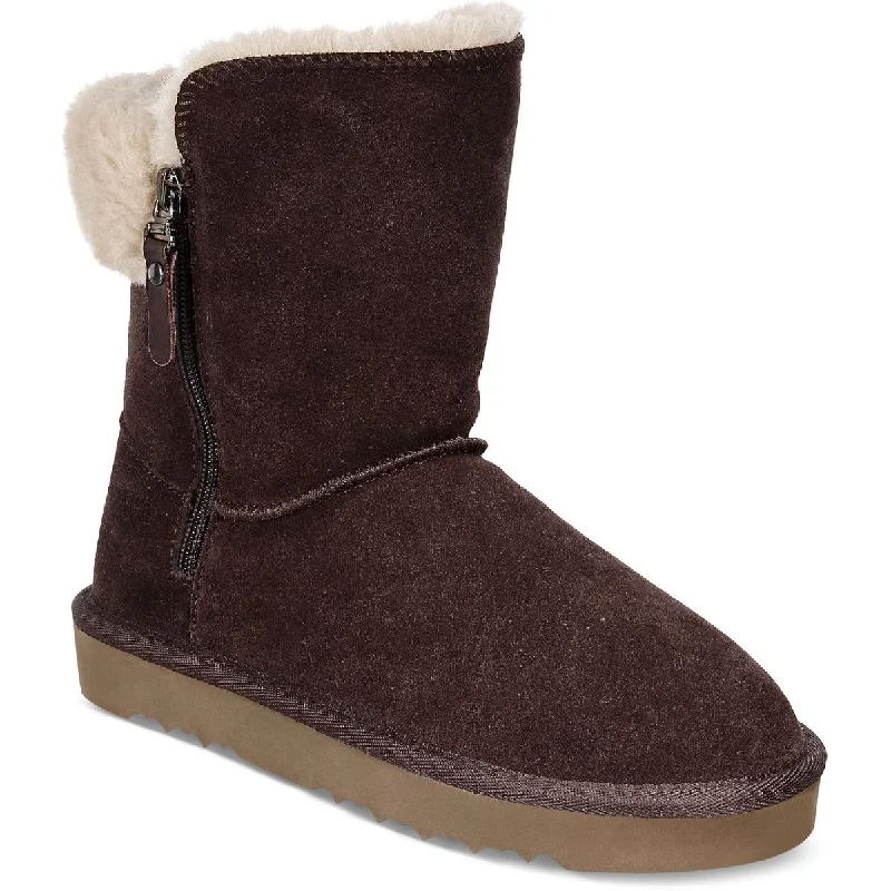 Style & Co. Womens Suede Cold Weather Shearling Boots