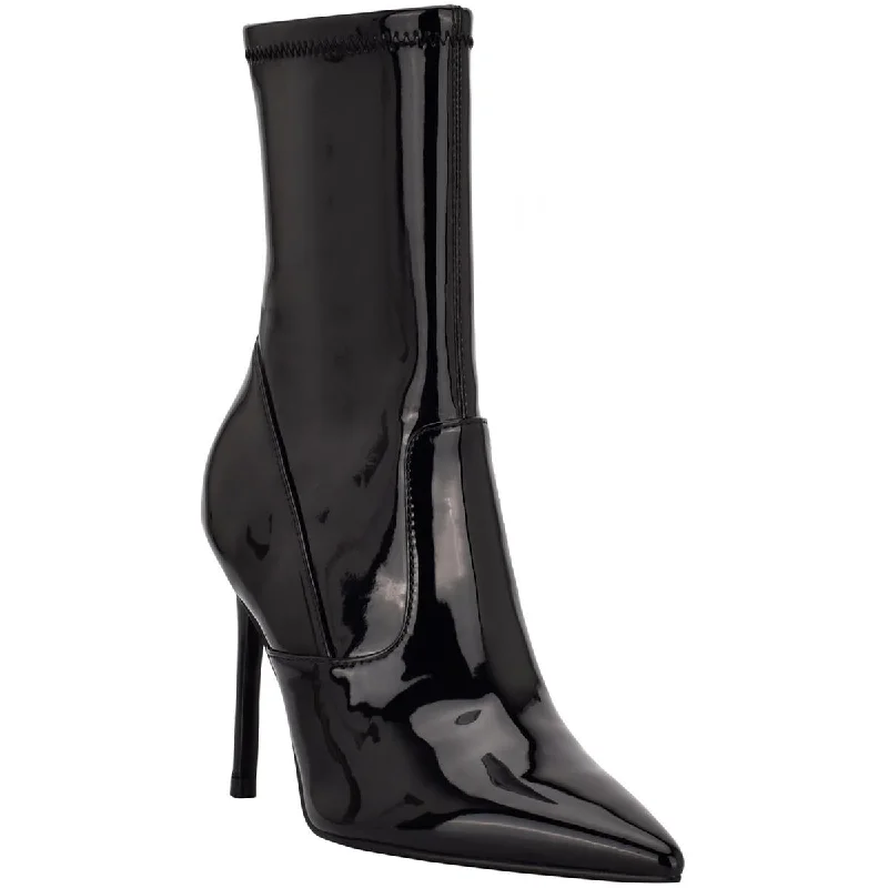 Guess Womens Frita Faux Leather Pointed Toe Mid-Calf Boots