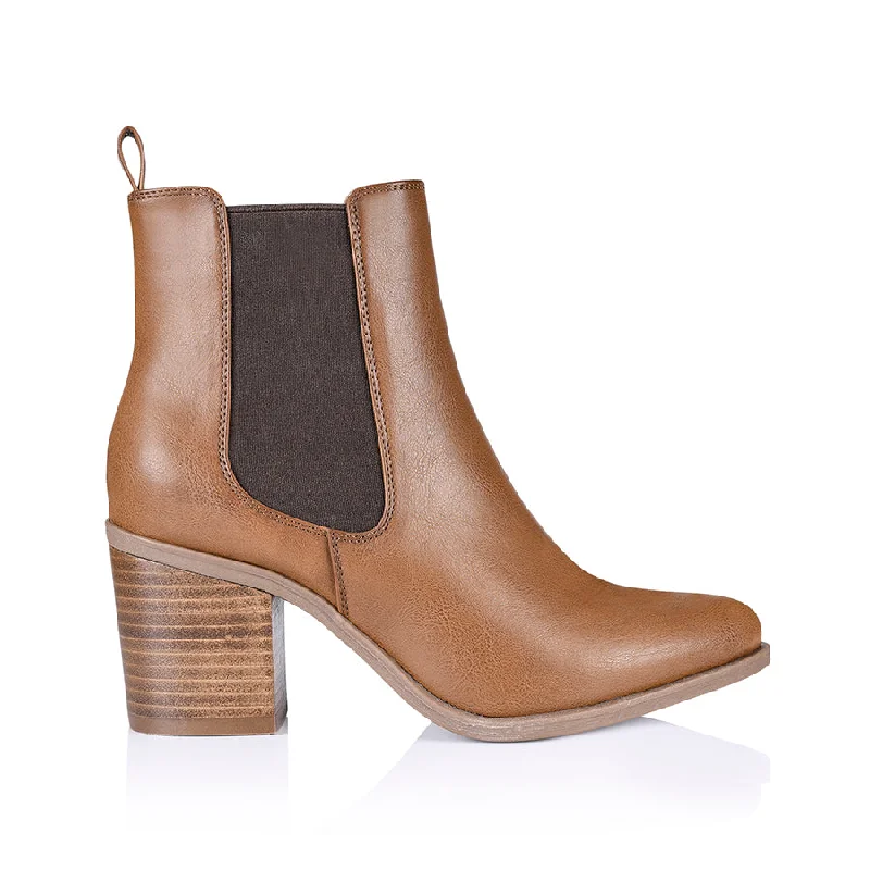 Samantha Chelsea Boots - Tan Softee